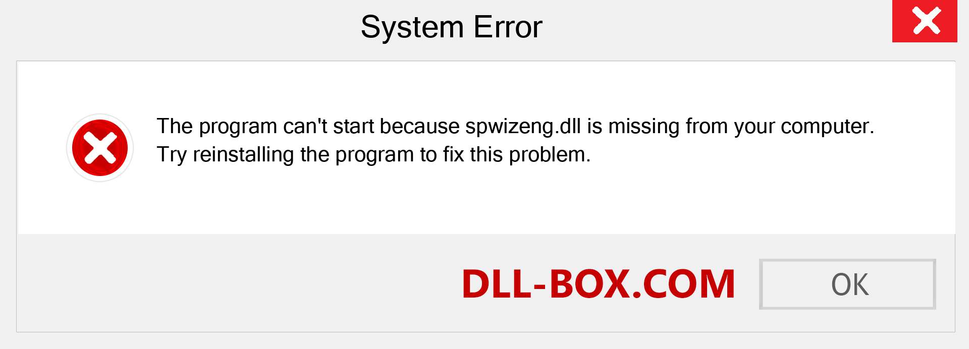  spwizeng.dll file is missing?. Download for Windows 7, 8, 10 - Fix  spwizeng dll Missing Error on Windows, photos, images