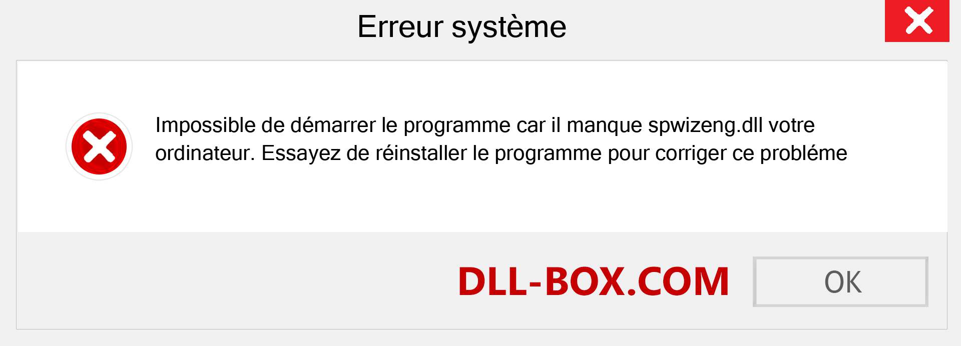 Le fichier spwizeng.dll est manquant ?. Télécharger pour Windows 7, 8, 10 - Correction de l'erreur manquante spwizeng dll sur Windows, photos, images